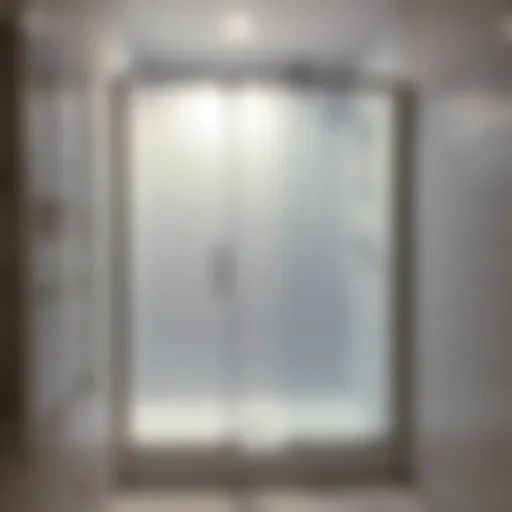 Pristine Shower Cabin A pristine shower cabin reflecting light