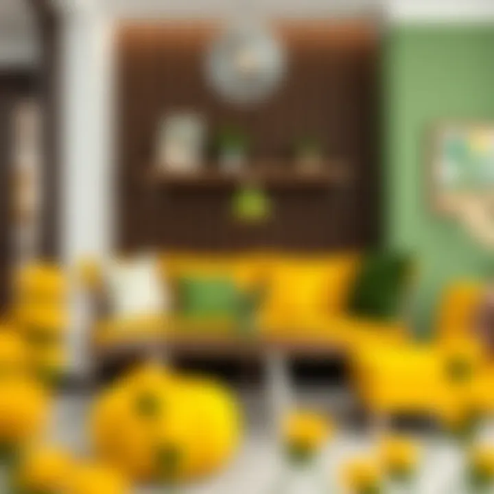 DIY project showcasing the use of yellow and green hues