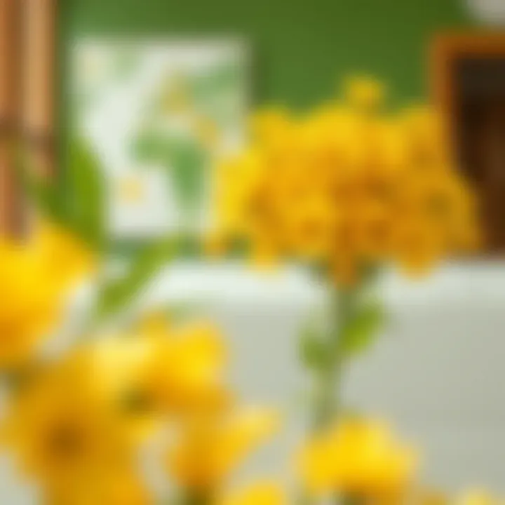 An artistic representation of the psychological effects of yellow and green