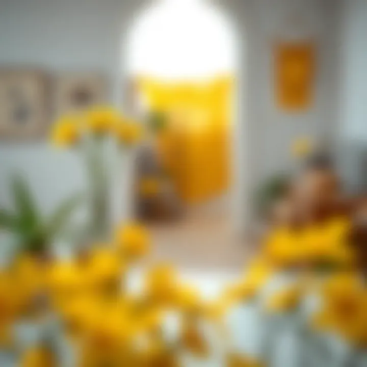 Artistic representation of yellow's emotional impact