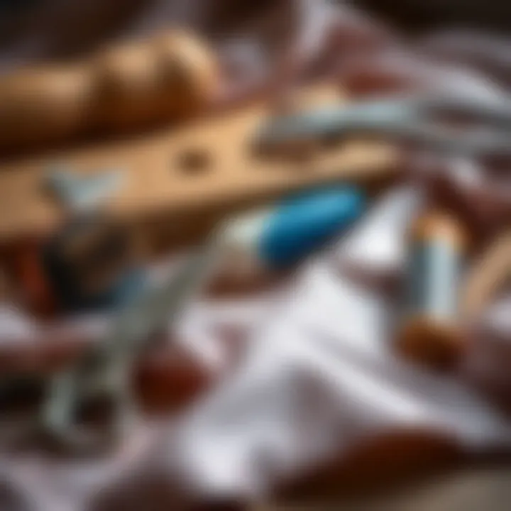 Tools and accessories for satin dress care