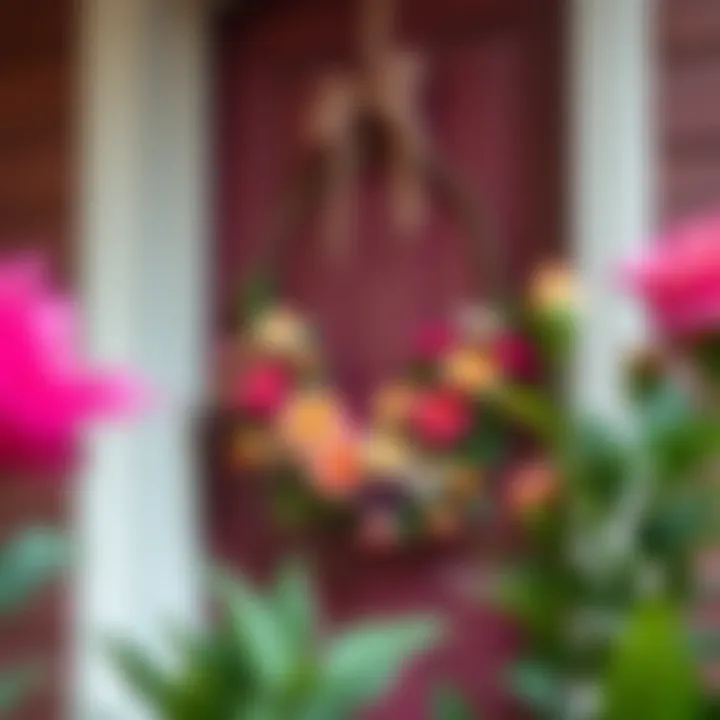 Elegant seasonal door hangings with floral design