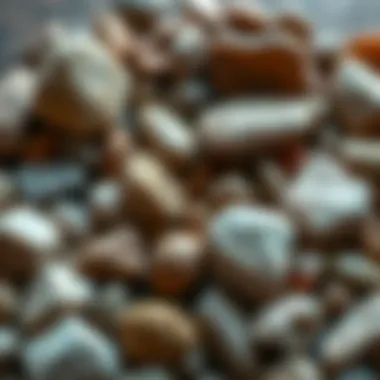 An array of selected natural stones ready for crafting.