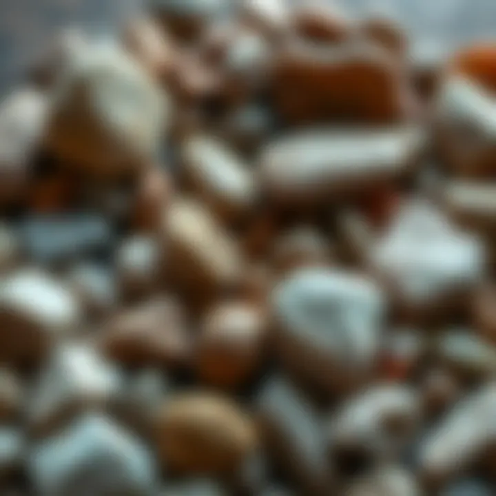 An array of selected natural stones ready for crafting.