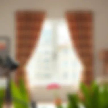 Functional short window curtains enhancing interior decor