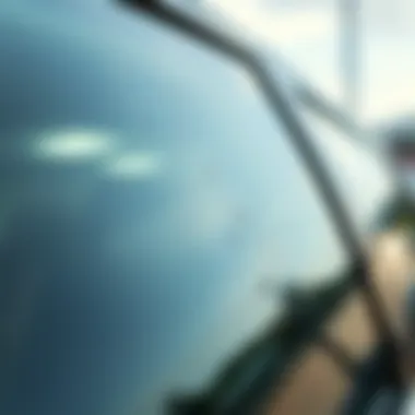 Clarity Unveiled: The Result of Effective Vinegar Cleaning Close-up of a clean car window showing clarity