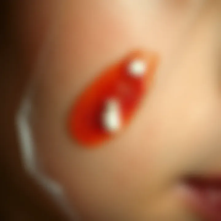 Illustration depicting skin affected by adhesive