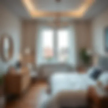 Elegant Bedroom Utilizing Vertical Space