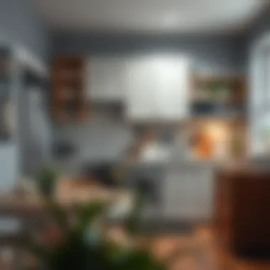 Multi-purpose furniture in a compact kitchen