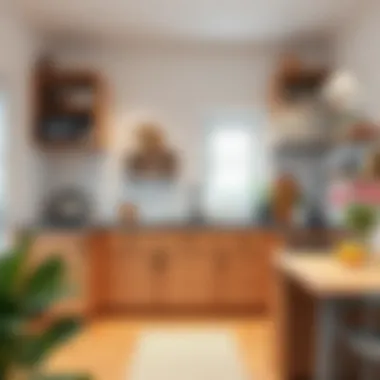 Stylish small kitchen with innovative storage solutions