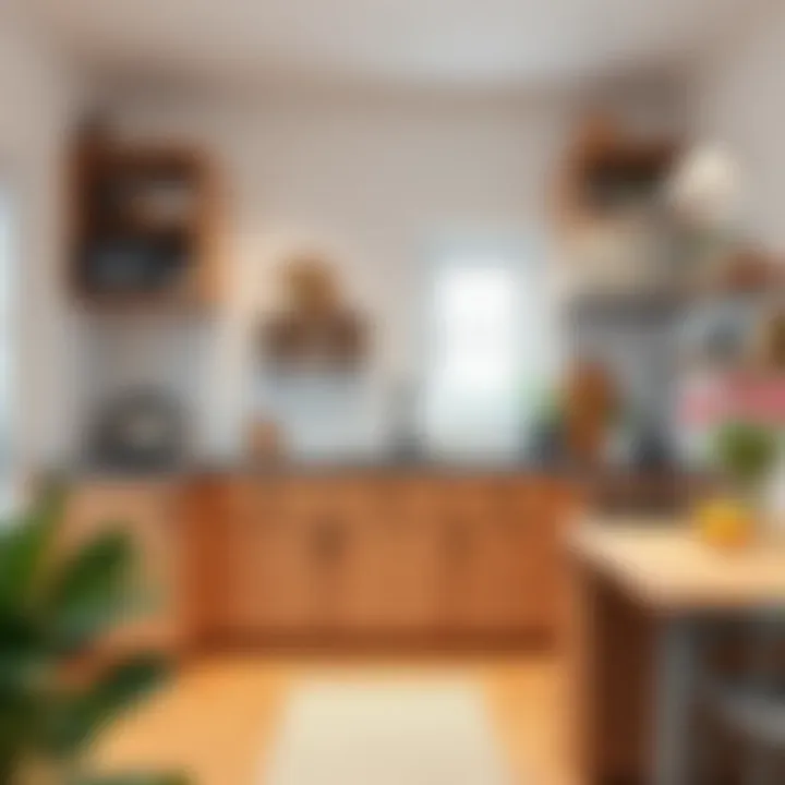 Stylish small kitchen with innovative storage solutions