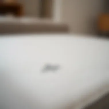 A close-up view of adhesive residue on a sofa fabric