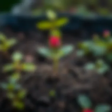 Healthy soil mixture for germinating rose seeds