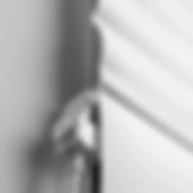 Close-up of roller blinds mechanism