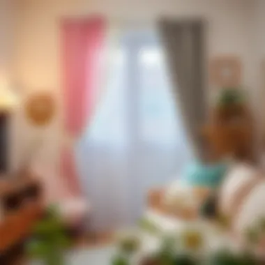 Stylish DIY small curtain project in a cozy space