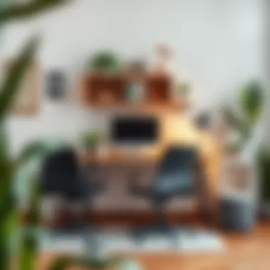 Stylish home office with optimized desk height