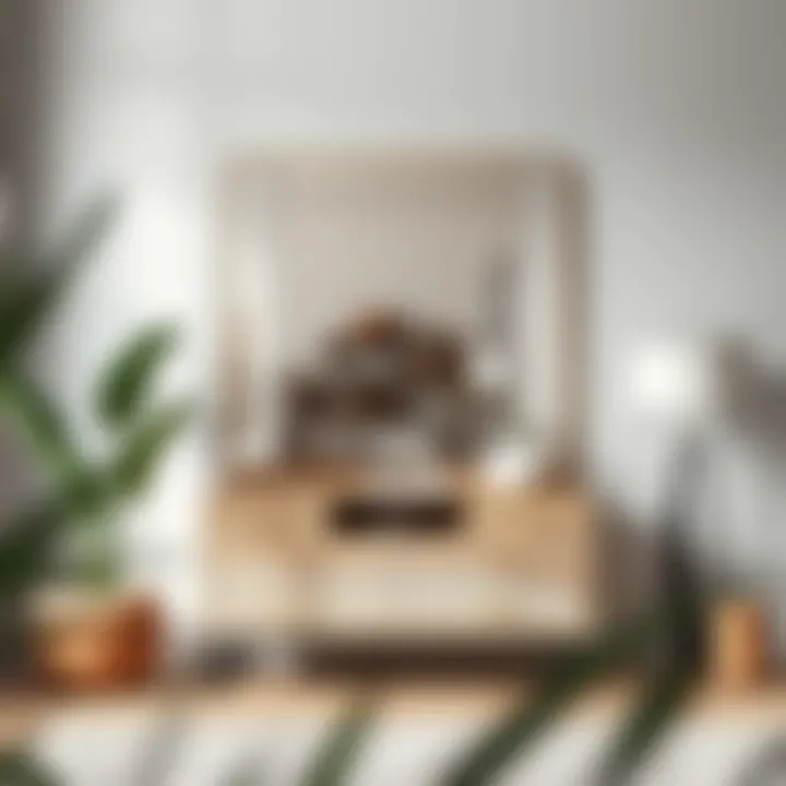 Stylish mirror dresser in a minimalist interior setting