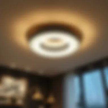 Modern lighting integrated into suspended ceiling