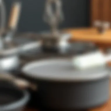 Close-up of different cookware materials and their durability