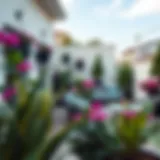 Elegant Terrace Design Elegant terrace adorned with vibrant plants and modern furniture