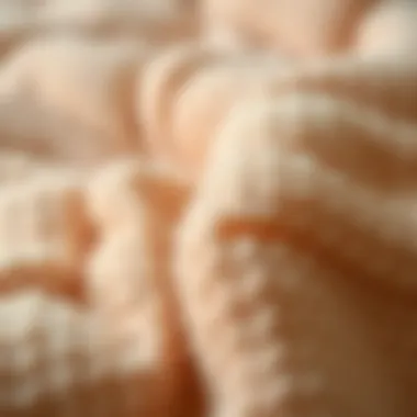 Close-up of the fabric texture of a thermal blanket