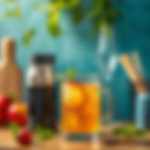 Refreshing beverage in a clean thermos