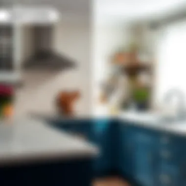 Before and after transformation of a painted countertop