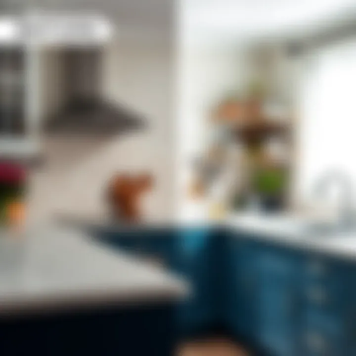 Before and after transformation of a painted countertop