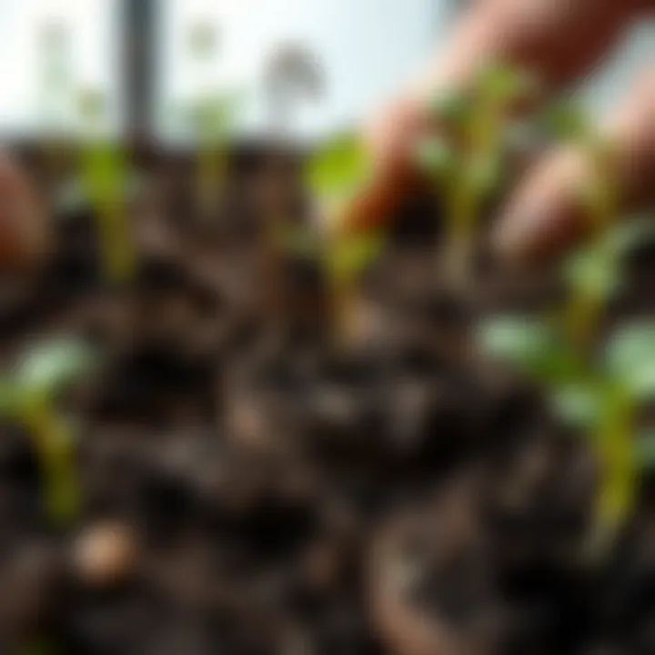 A variety of soil types being analyzed