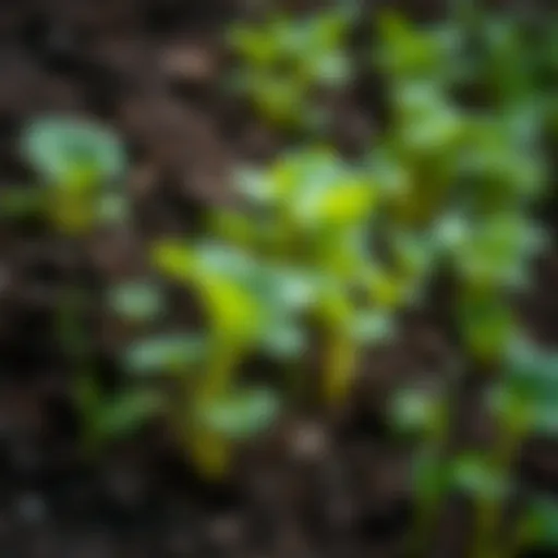Vibrant underground vegetables thriving in rich soil.