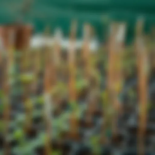 Diverse Tree Saplings for Planting An array of various tree saplings ready for planting.