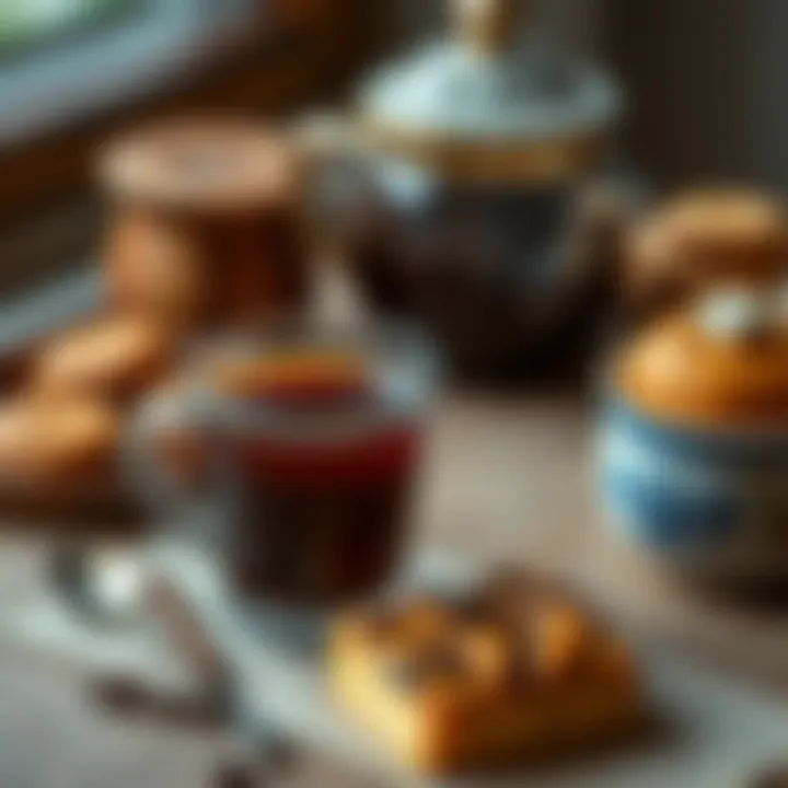 Serving Turkish coffee with sweets