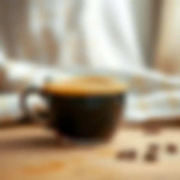 Turkish coffee cup with foam