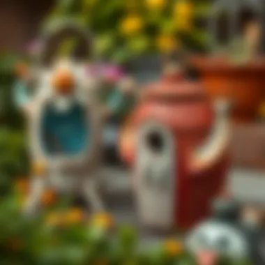 Unique garden decorations from recycled materials