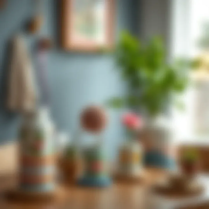 Decorative home items crafted from upcycled products