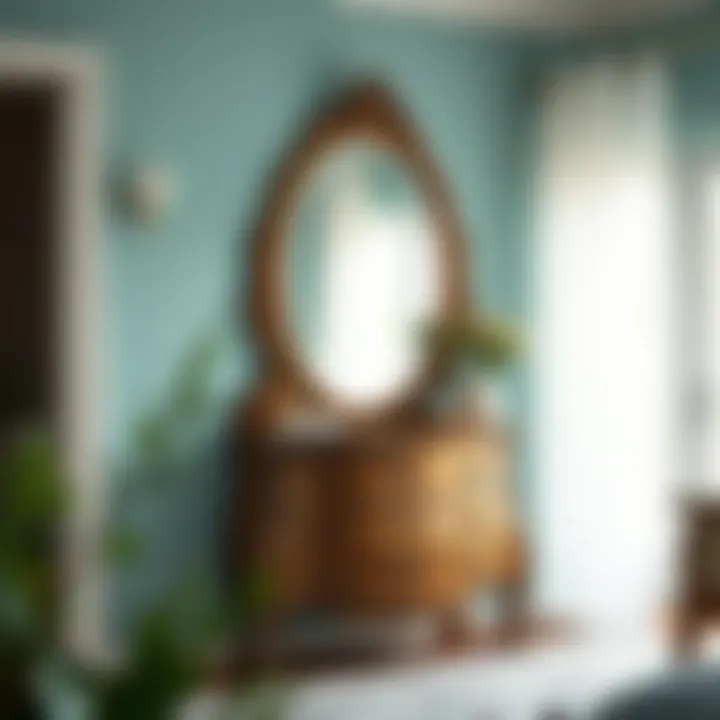 Vintage-inspired mirror dresser adding charm to a room