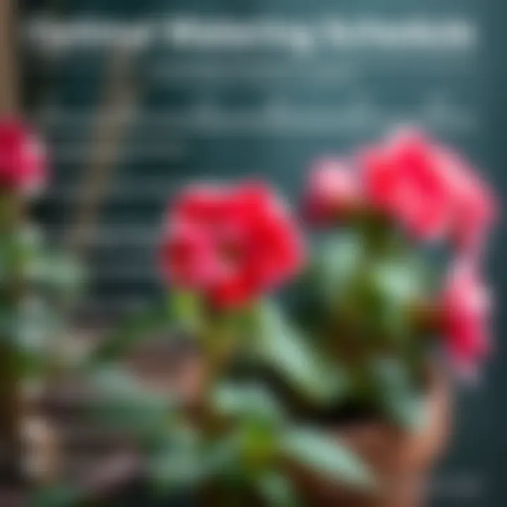 Infographic showing optimal watering schedule for Christmas flower