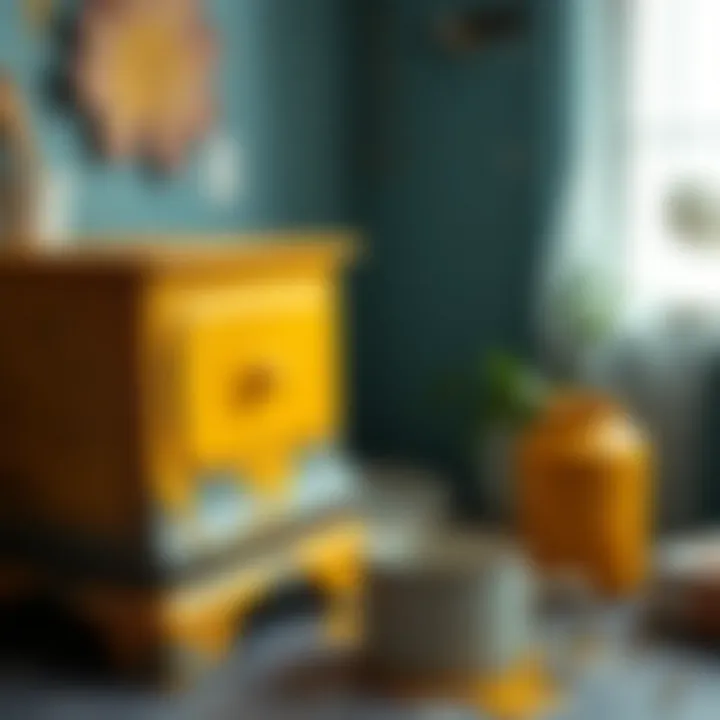 Golden paint application technique