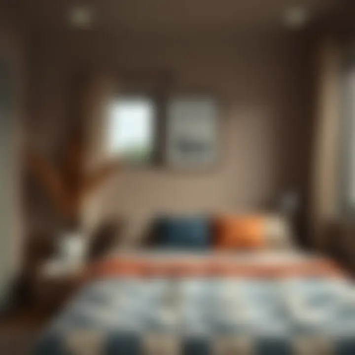 Cozy bedroom with warm earthy tones