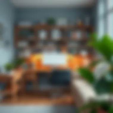 Inspiring layout of a productive and stylish publishing environment