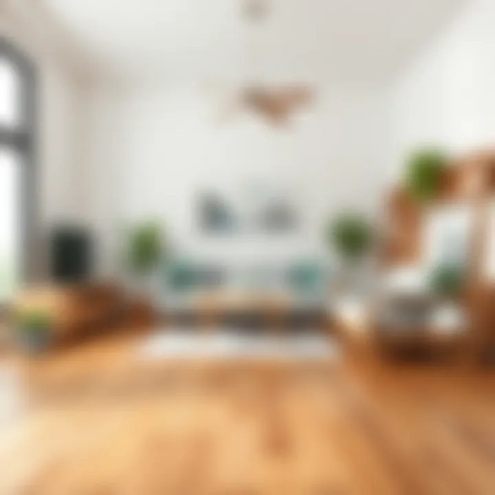 Natural Wood Flooring Aesthetics A serene living space with natural wood tones