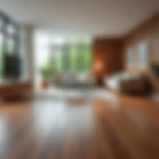 Luxurious wooden flooring in a modern living room