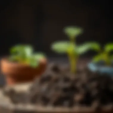 Nutrient-rich soil for potted plants