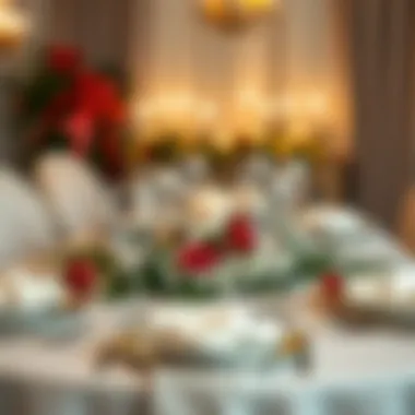 Elegant table setting for New Year's Eve dinner