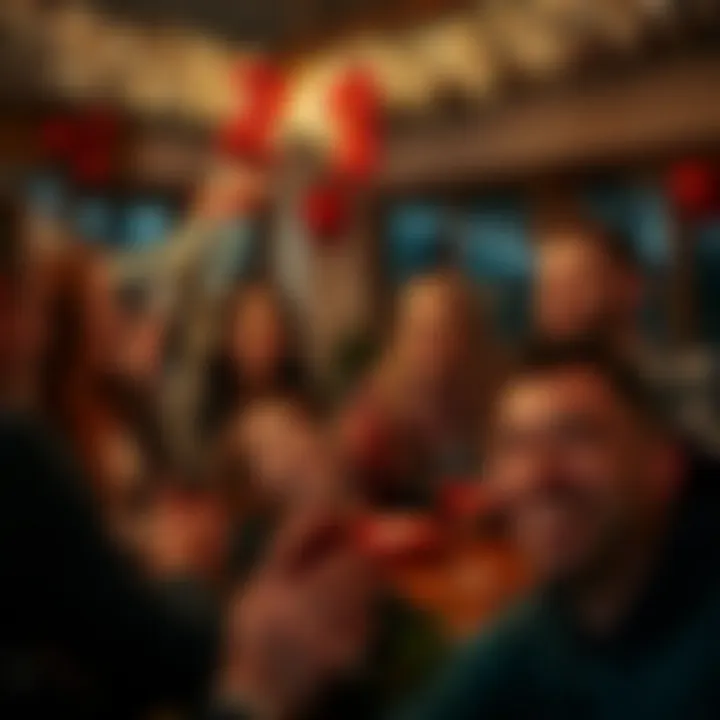 Gathering of friends celebrating New Year's Eve