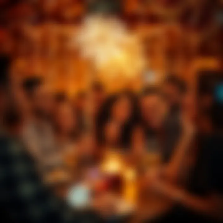 Group of friends enjoying a lively New Year's party