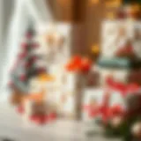 Festive gift wrapping materials and decorations