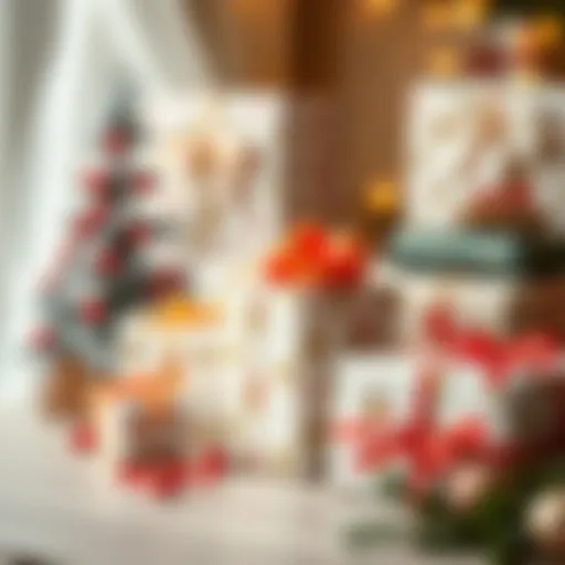 Festive gift wrapping materials and decorations