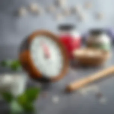 Thermometer showing ideal temperature for yogurt fermentation