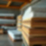 Exploring Acoustic Insulation Materials Acoustic insulation materials stacked for selection